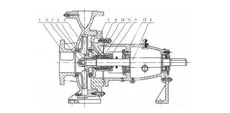 单级柴油机水泵结构图